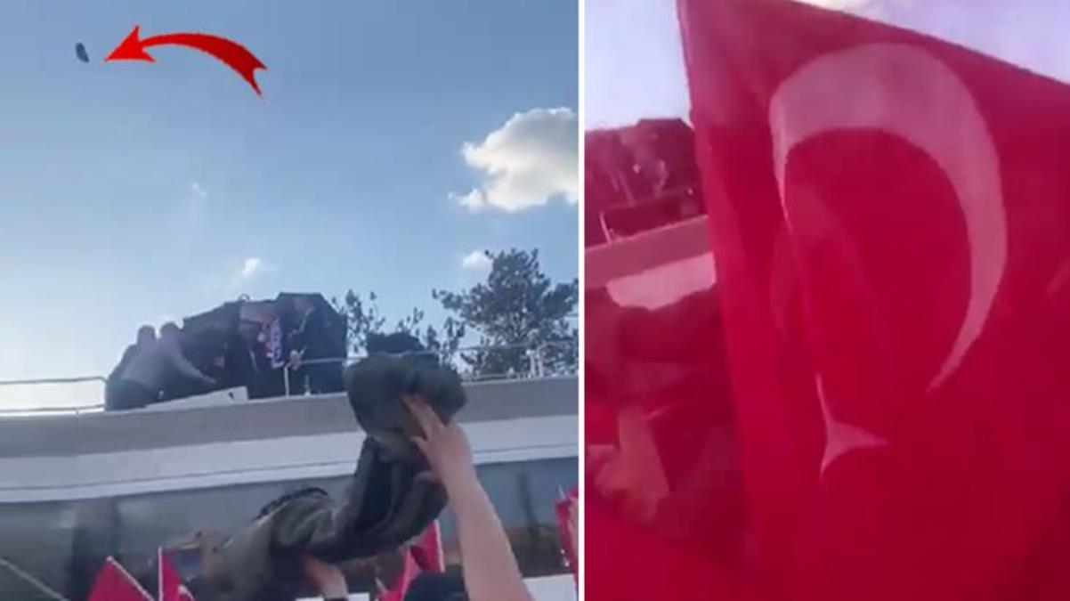 Erzurum'da İmamoğlu ve mitingindeki vatandaşlara yapılan saldırının en net görüntüleri
