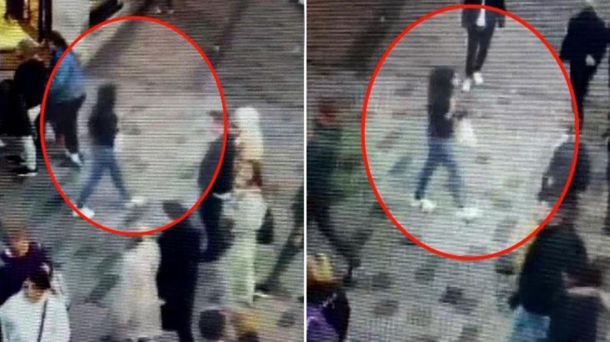 Kadın teröristin Taksim'de keşif yaptığı görüntü ortaya çıktı! Kıyafetler farklı, elinde yine gül var