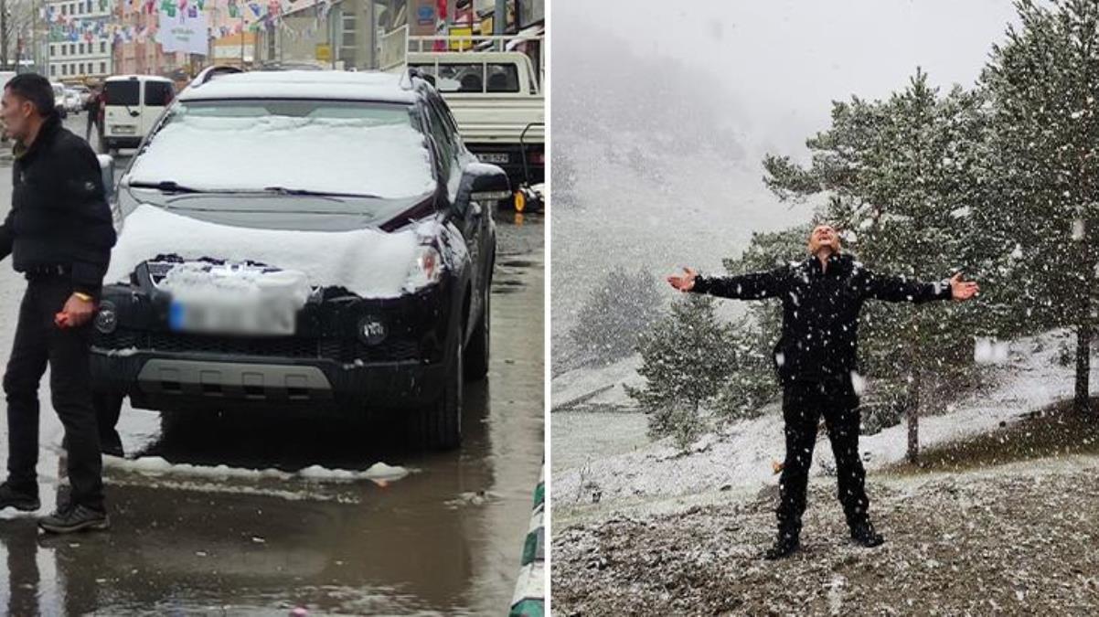 Sivas ve Ardahan'da mayıs ayının ilk gününde kar yağdı