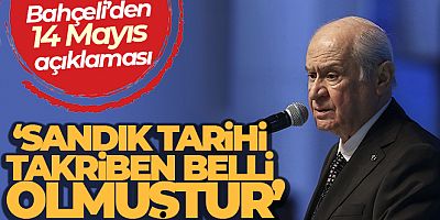 SON GELİŞME MHP Lideri Bahçeli: '14 Mayıs 2023'ü temel aldığımızda seçimlere 114 gün kalmıştır'