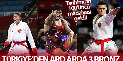 Türkiye'den ard arda 3 bronz madalya!