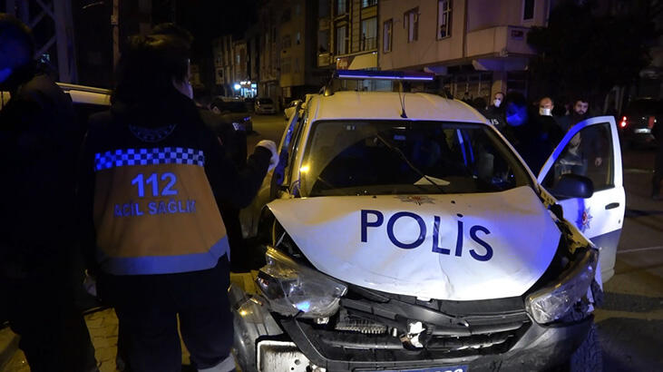 . Arnavutköy'de kaza! 2'si polis 3 yaralı