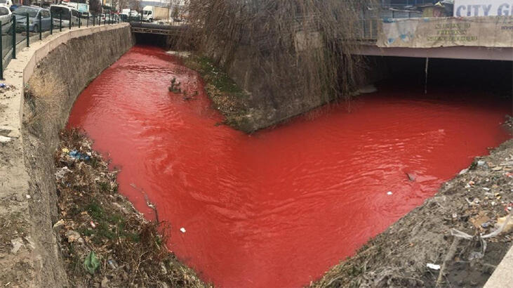  Ankara Çayı kırmızıya boyandı