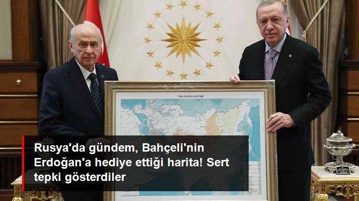  Bahçeli'nin Cumhurbaşkanı Erdoğan'a hediye ettiği harita! Sert tepki gösterdiler