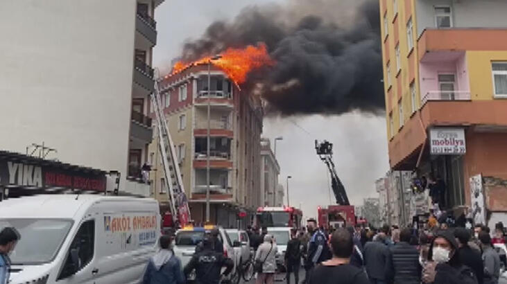  İstanbul'da 5 katlı binada yangın! Çok sayıda ekip sevk edildi