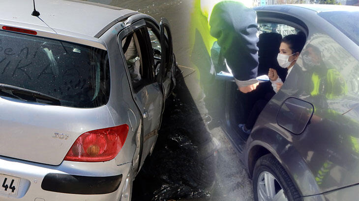  Otomobiliyle su kanalına uçtu