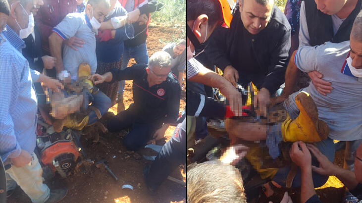  Tarlada çalışırken ayaklarını çapa makinesine kaptırdı