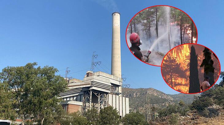  Yangın bölgesinde termik santral alarmı! 1 km yaklaştı