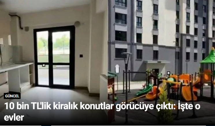 10 bin TL'lik kiralık konutlar görücüye çıktı: İşte o evler