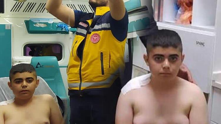 13 yaşındaki İbrahim'in omuzuna yorgun mermi isabet etti