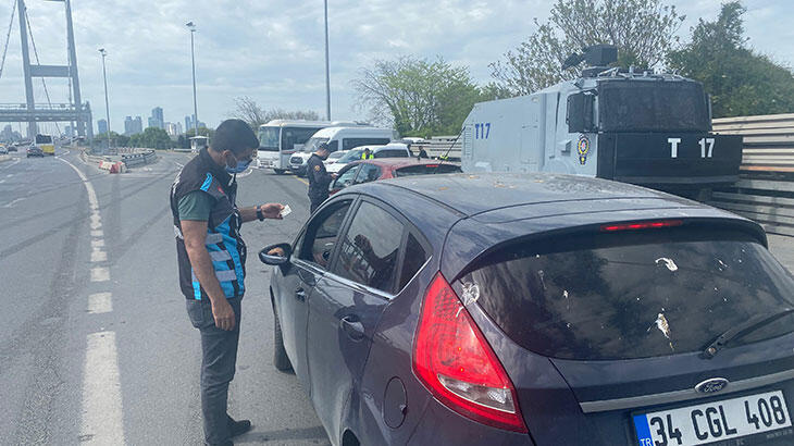 15 Temmuz Şehitler Köprüsü'nde tam kapanma denetimi