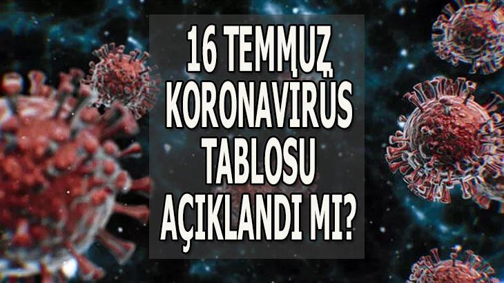 16 Temmuz bugünkü koronavirüs tablosu! Son dakika Türkiye korona vaka sayısı ve ölü sayısı son durumu nedir?