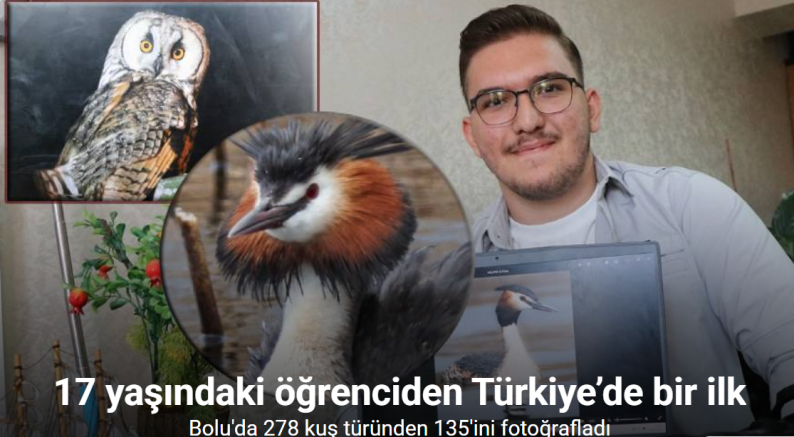 17 yaşındaki öğrenciden Türkiye’de bir ilk: Bahri kuşu belgeseli