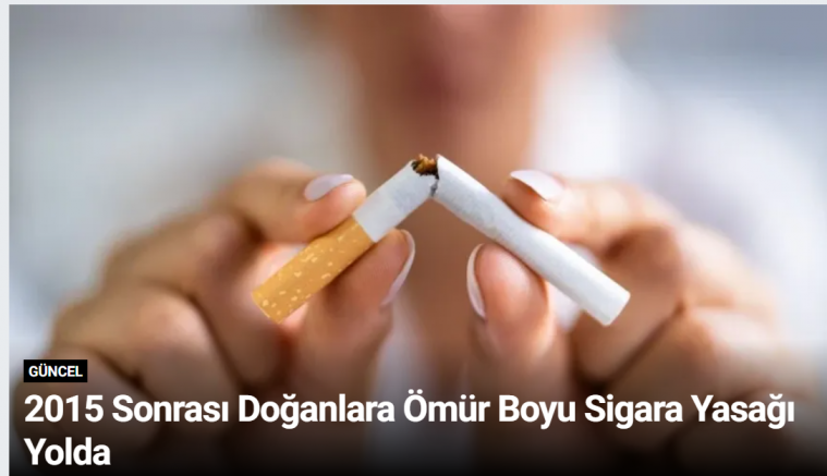 2015 Sonrası Doğanlara Ömür Boyu Sigara Yasağı Yolda