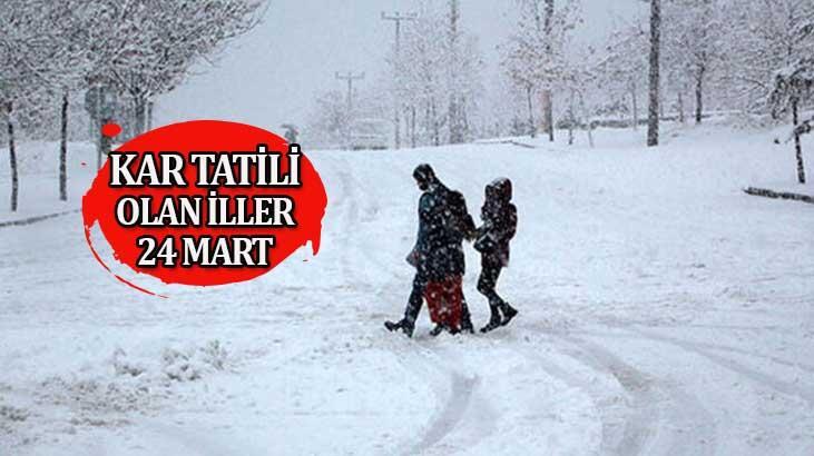 24 Mart Perşembe hangi illerde okul yok?
