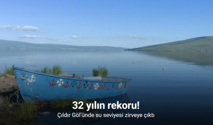 32 yılın rekoru: Çıldır Göl’ünde su seviyesi zirveye çıktı