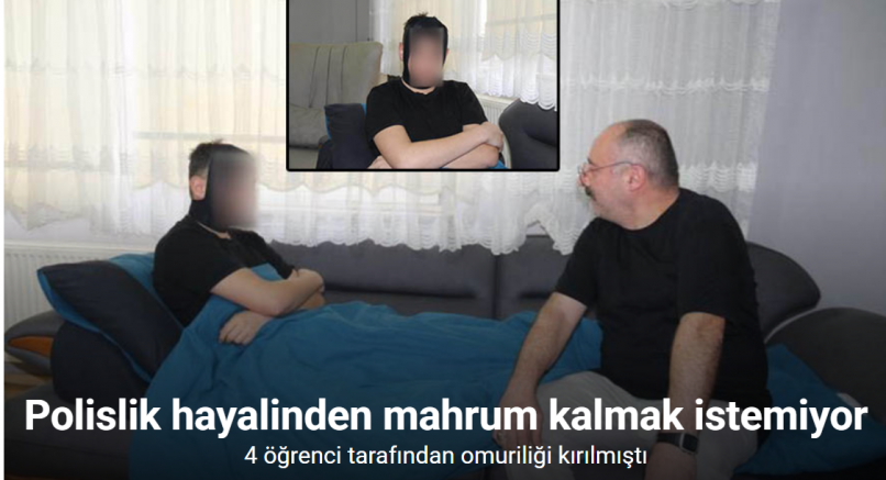 4 öğrenci tarafından omuriliği kırılan çocuk, polislik hayalinden mahrum kalmak istemiyor