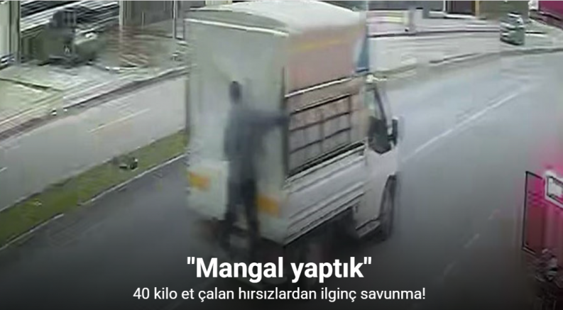 40 kilo et çalan hırsızlardan 