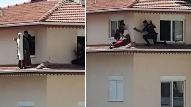 5'inci kattan atlamak üzereyken, jandarma komutanı çekerek kurtardı