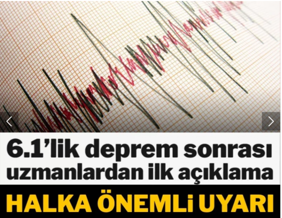 6.1'lik deprem sonrası uzmanlardan ilk açıklama! Halka önemli uyarı