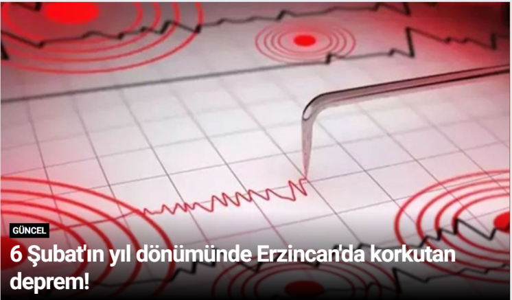 6 Şubat'ın yıl dönümünde Erzincan'da korkutan deprem!
