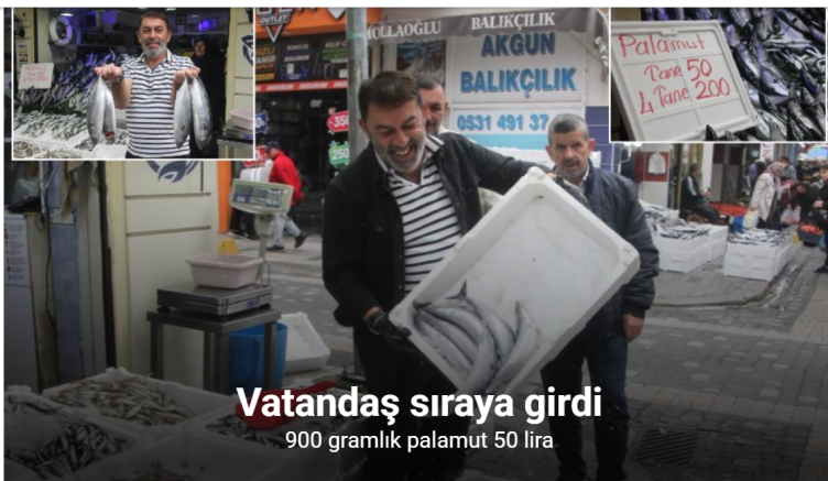 900 gramlık palamut 50 lira: Vatandaş sıraya girdi
