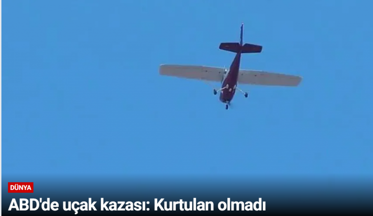ABD'de uçak kazası: Kurtulan olmadı