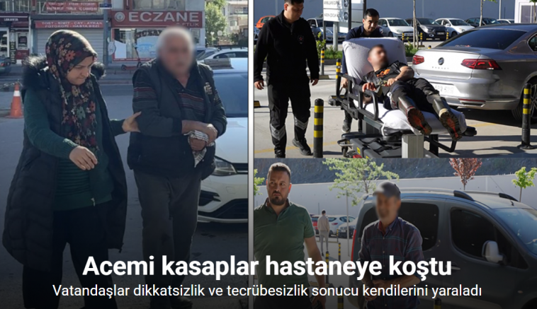 Acemi kasaplar hastaneye koştu!