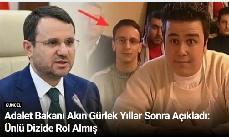 Adalet Bakanı Akın Gürlek Yıllar Sonra Açıkladı: Ünlü Dizide Rol Almış