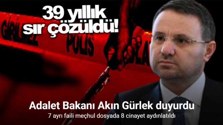 Adalet Bakanı Gürlek: 