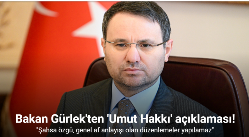 Adalet Bakanı Gürlek: 