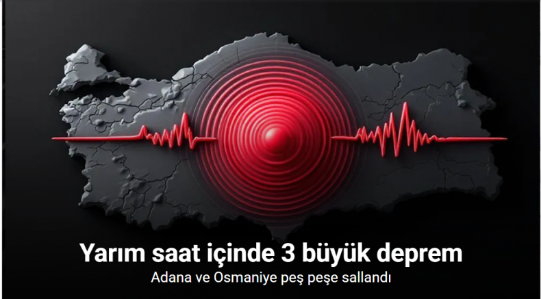 Adana ve Osmaniye'de art arda depremler!