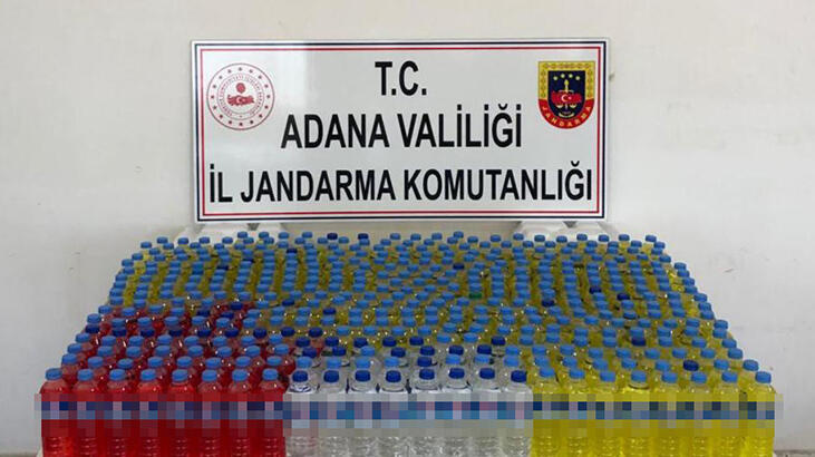 Adana'da 330 litre sahte içki ele geçti