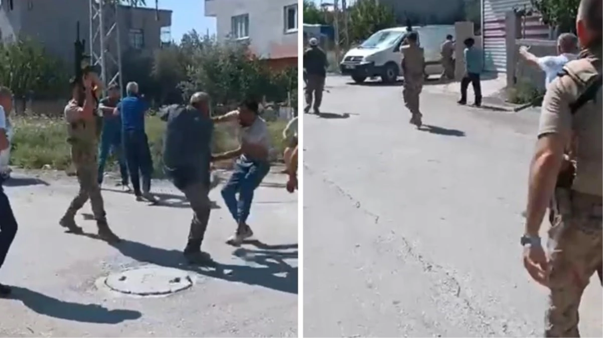 Adana'da taşlı ve sopalı kavga! Özel harekat polisleri müdahale etti