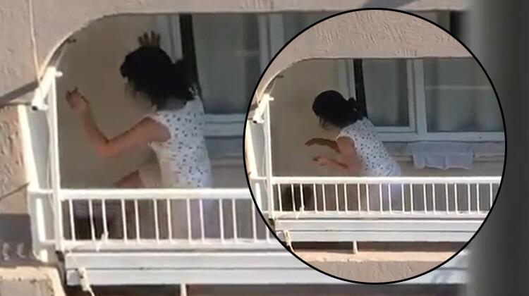 Adana'da vahşet! Balkondaki köpeği defalarca tekmeledi