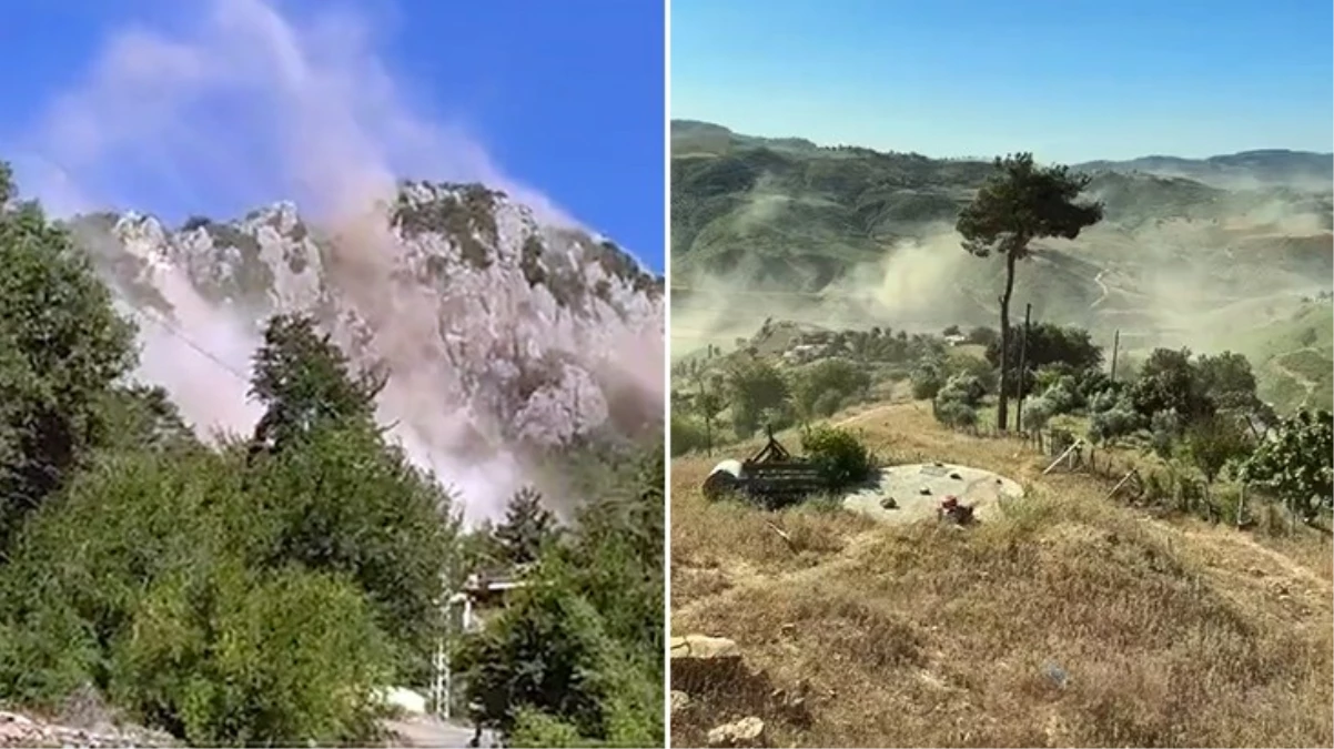 Adana'daki deprem sonrası korkutan görüntü! Her yer toz duman oldu