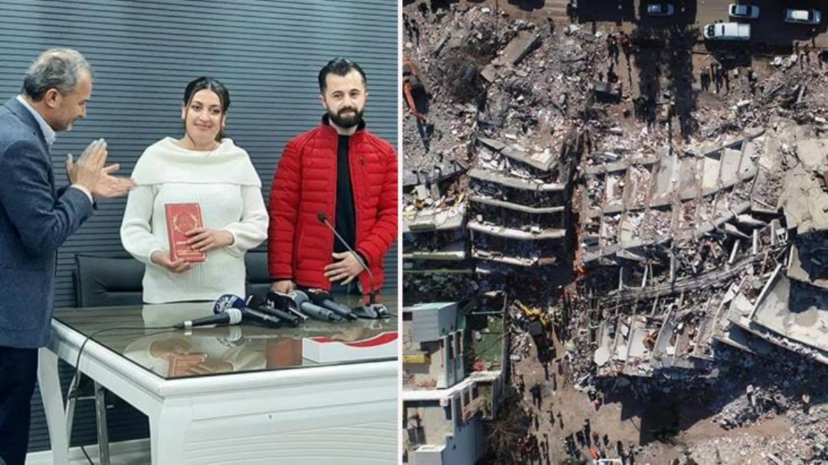 Adıyaman'da depremin ardından ilk nikah kıyıldı