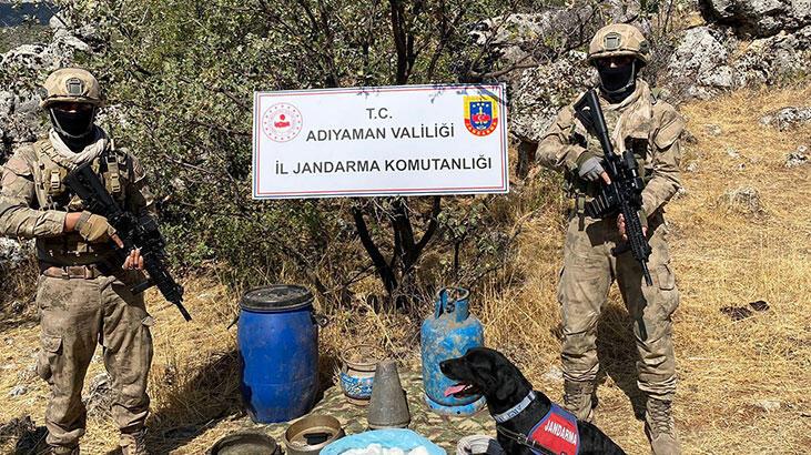 Adıyaman'da PKK'ya ait yaşam malzemesi ele geçirildi