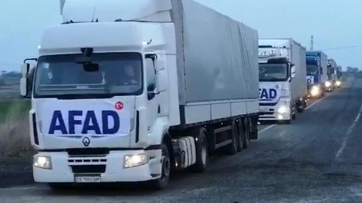 AFAD: Ukrayna'ya bugüne kadar 43 insani yardım TIR'ı gönderildi