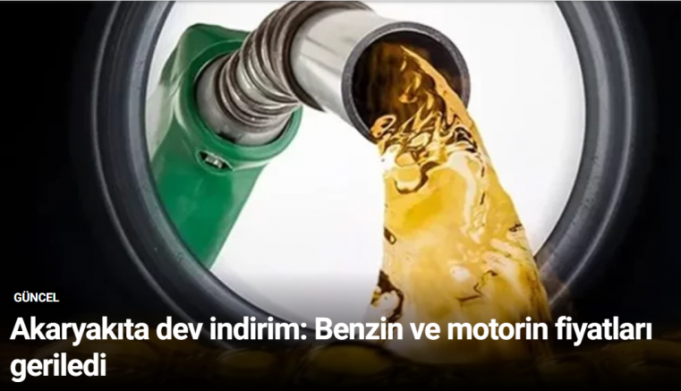 Akaryakıta dev indirim: Benzin ve motorin fiyatları geriledi