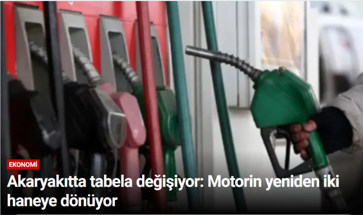 Akaryakıtta tabela değişiyor: Motorin yeniden iki haneye dönüyor