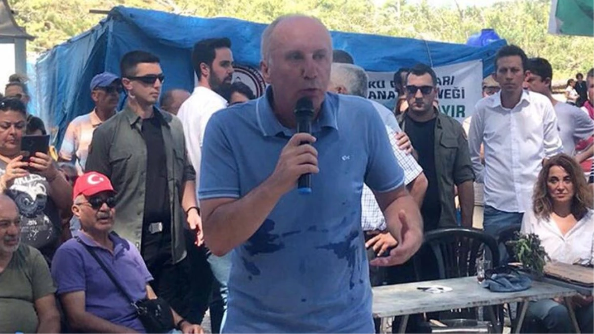 Akbelen'e giden Muharrem İnce'ye soğuk duş! Karşılaştığı tepki sonrası mikrofonu bırakıp alanı terk etti