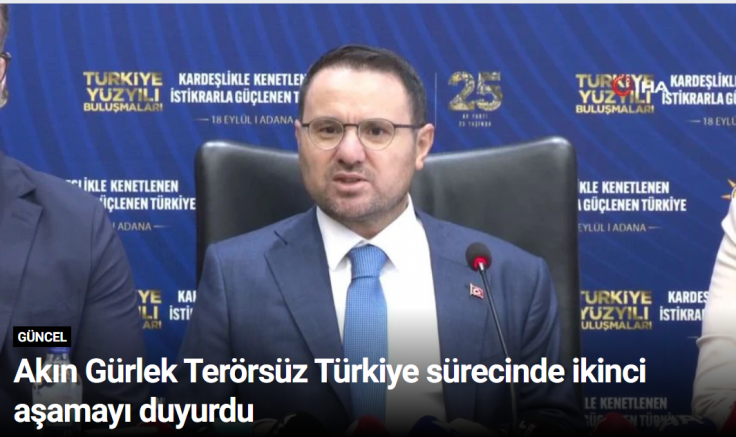 Akın Gürlek Terörsüz Türkiye sürecinde ikinci aşamayı duyurdu