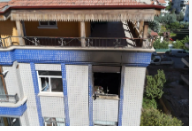 Aksaray’da çakmakla oynayan 2 yaşındaki çocuk evi yaktı