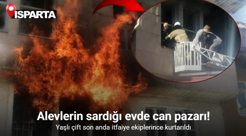 Alevlerin sardığı evde can pazarı: Yaşlı çift son anda itfaiye ekiplerince kurtarıldı
