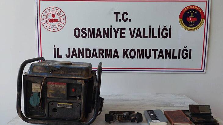 Amanoslar'daki PKK operasyonunda jeneratör ve yaşam malzemesi ele geçti