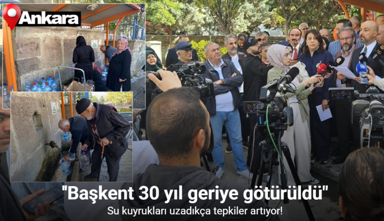 Ankara’da su kuyrukları uzadıkça tepkiler artıyor