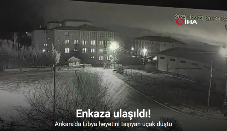 Ankara'dan kalkan Libya heyetini taşıyan özel uçak düştü