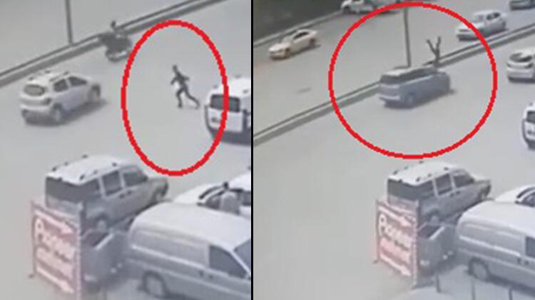 Ankara’da feci olay! Otomobilin çarpmasıyla metrelerce savruldu
