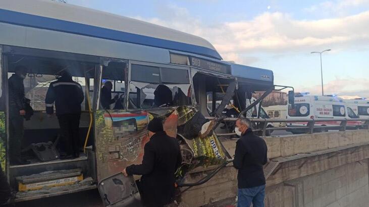 Ankara'da halk otobüsü kaza yaptı! Yaralılar var